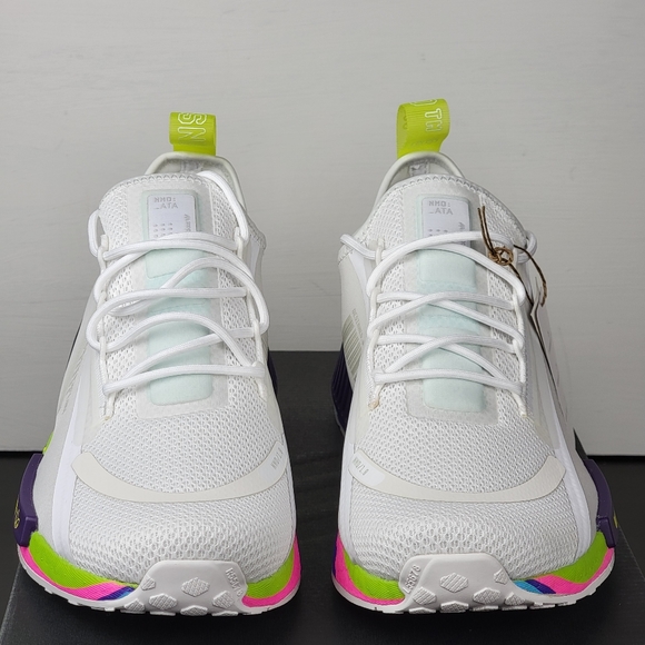 Adidas NMD R1 Spectoo Boost White Multicolor Men's Running Shoes - Picture 4 of 6